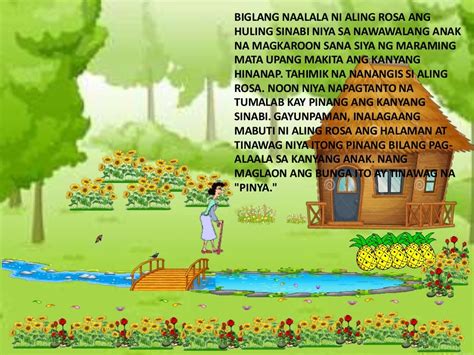 alamat ng pinya buod at aral|Alamat ng Pinya at Aral ng Kwento .
